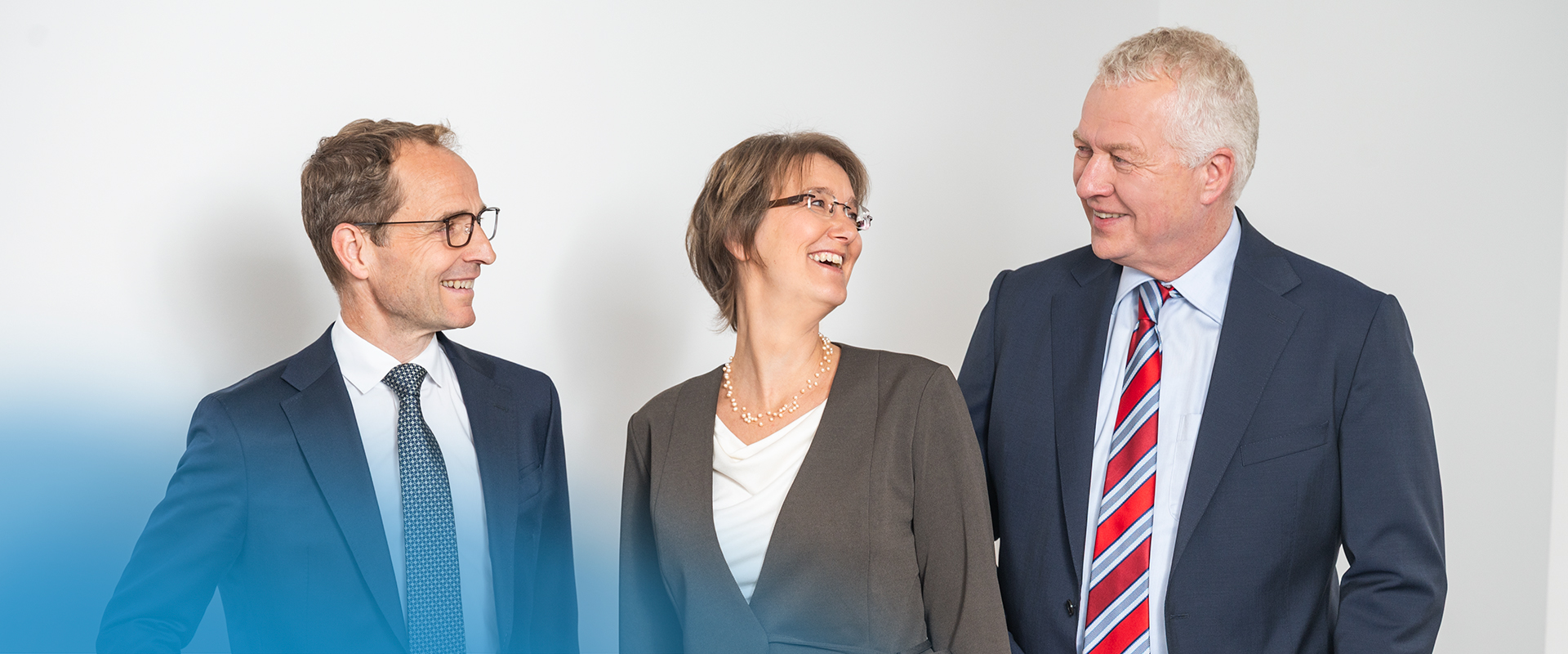 Halbportr�t von links nach rechts Patentanwalt Jan Dantz, Rechtsanw�ltin Anja-Silja Loesenbeck, Patentanwalt Peter Specht